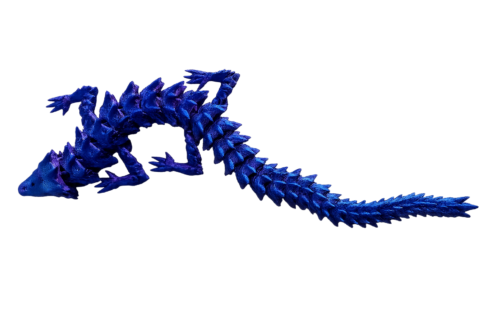 Blue skeletal dragon
